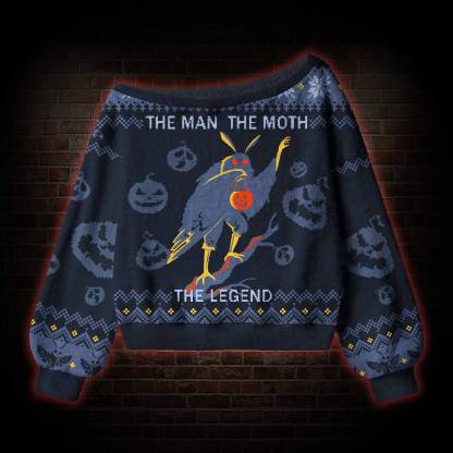 The Man The Moth The Legend Off Shoulder Ugly Sweater