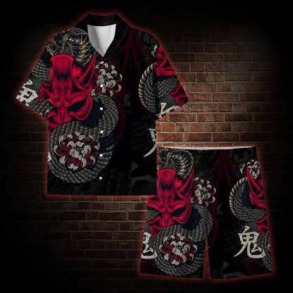 Samurai Mask Graphic Resort Set