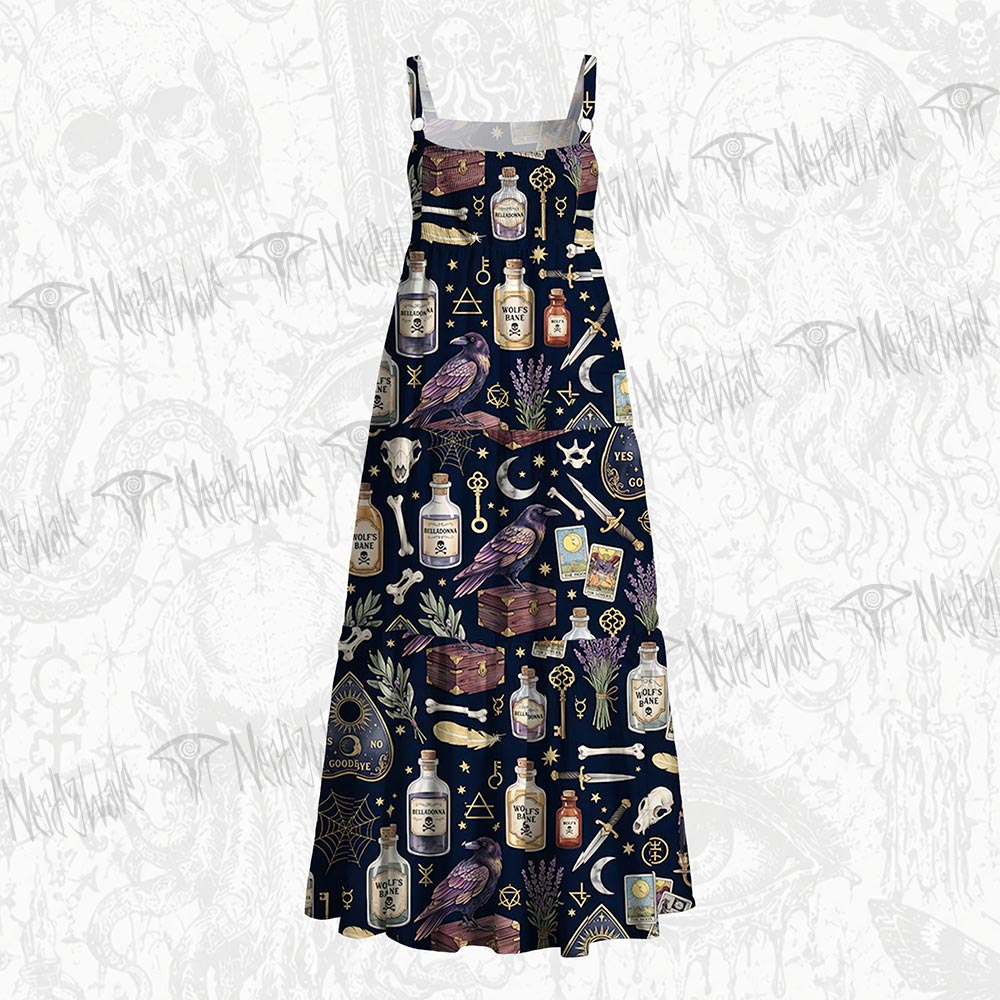 247Witchy Lunar Serpent Wildflower Wide Straps Maxi Dress