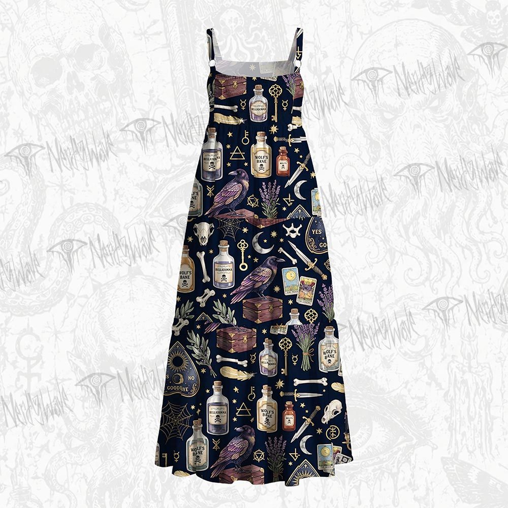247Witchy Lunar Serpent Wildflower Wide Straps Maxi Dress