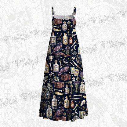 247Witchy Lunar Serpent Wildflower Wide Straps Maxi Dress