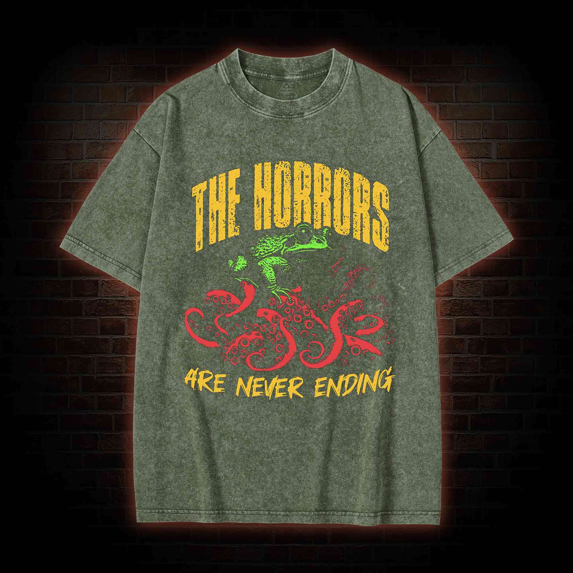 The Horrors Are Never Ending Washed T-shirt