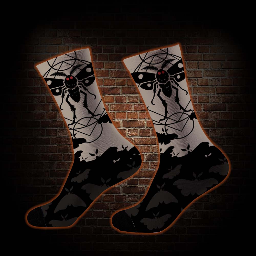 Mothman Weird Socks