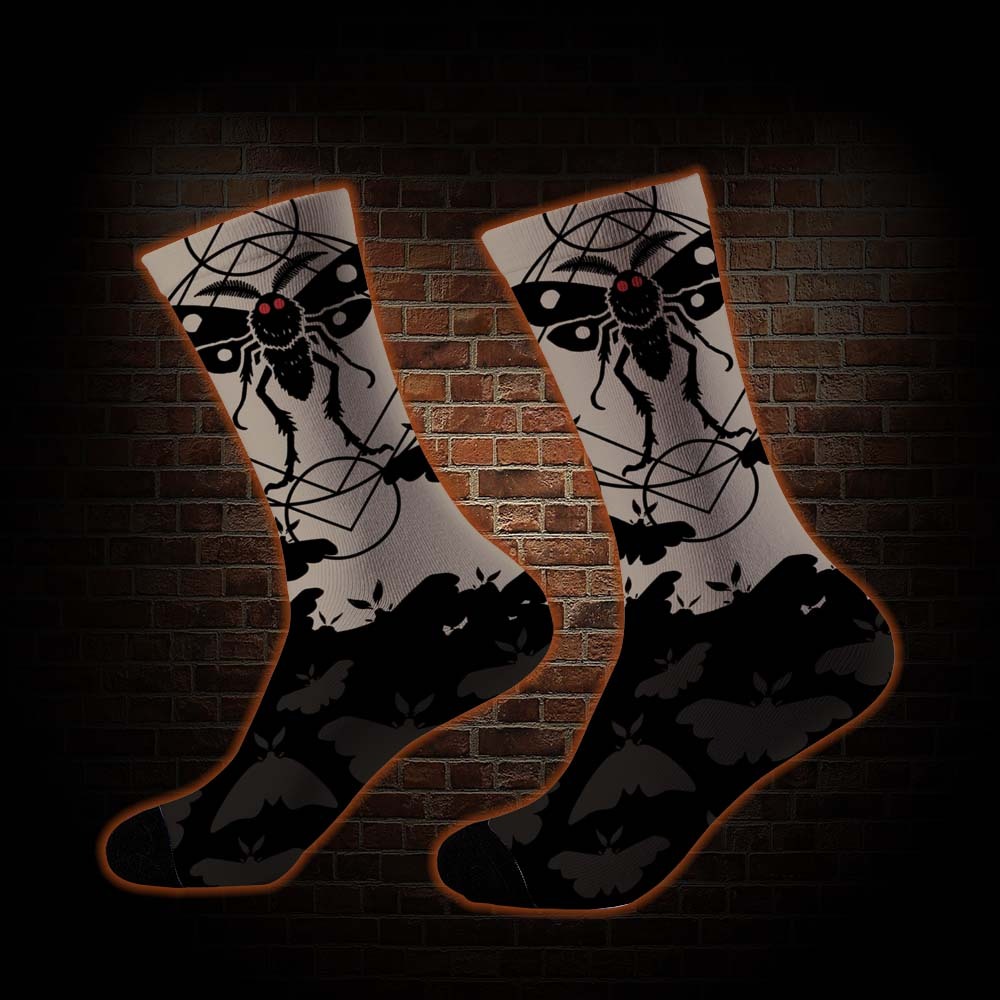 Mothman Weird Socks