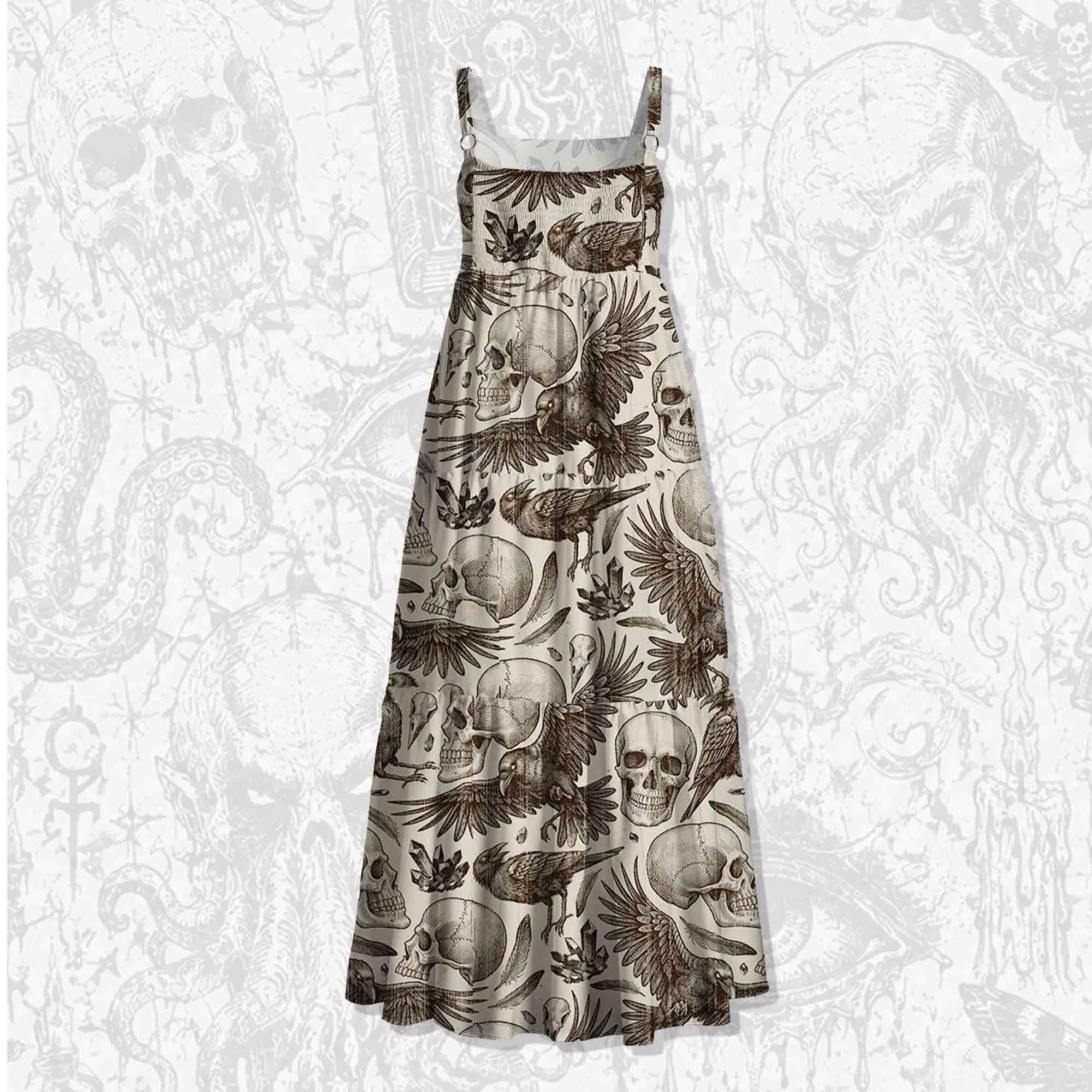 The Ravens Wide Straps Maxi Dress