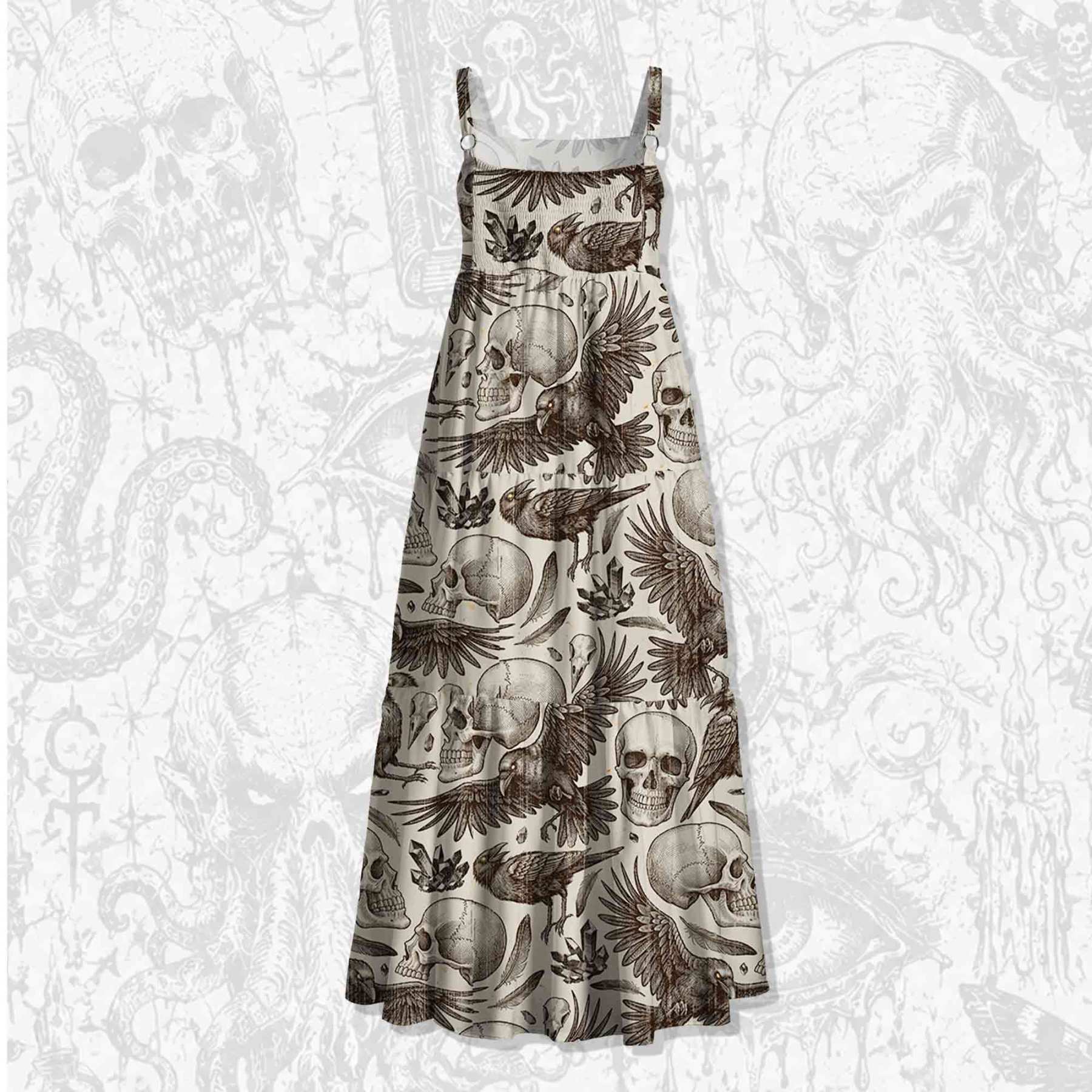 The Ravens Wide Straps Maxi Dress