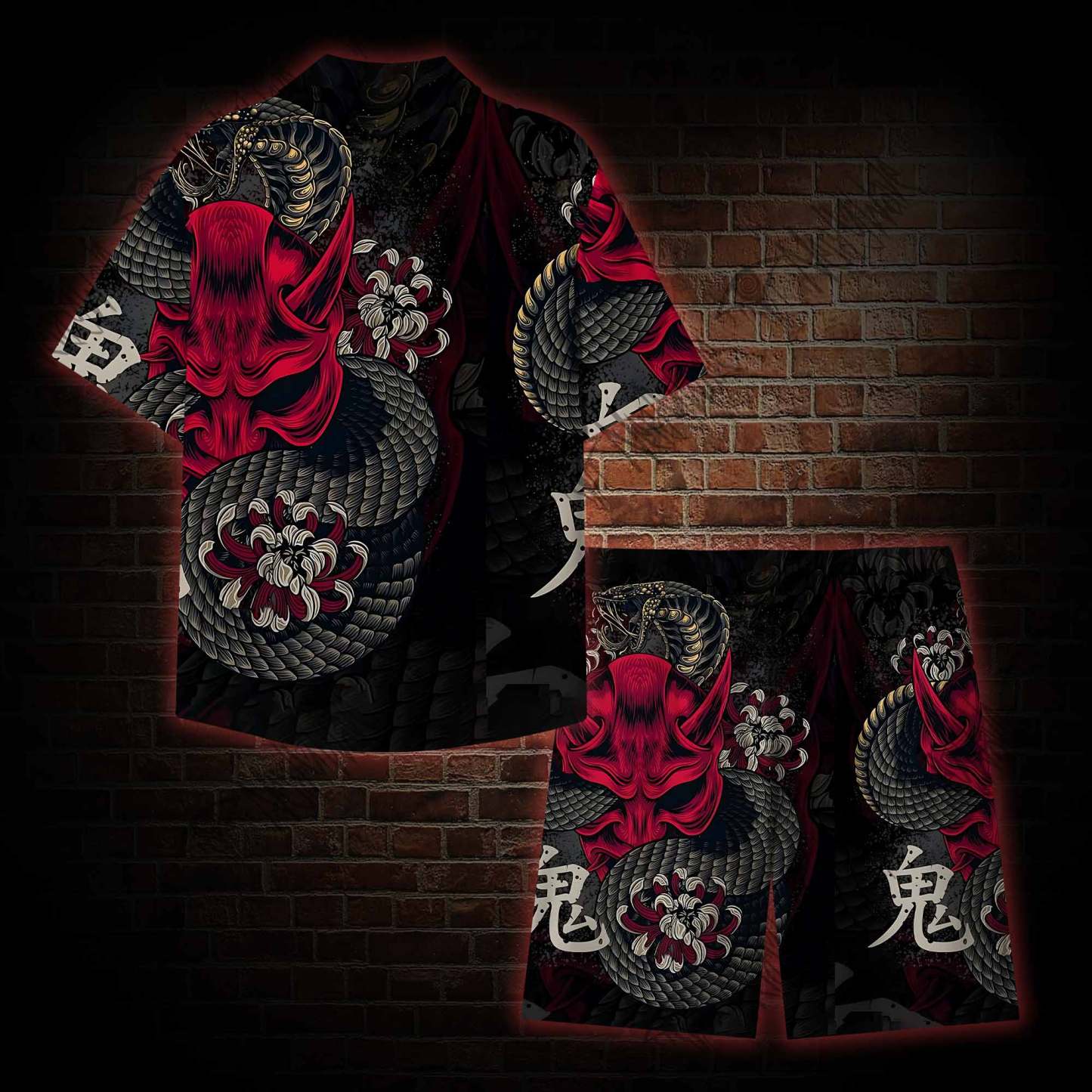 Samurai Mask Graphic Resort Set