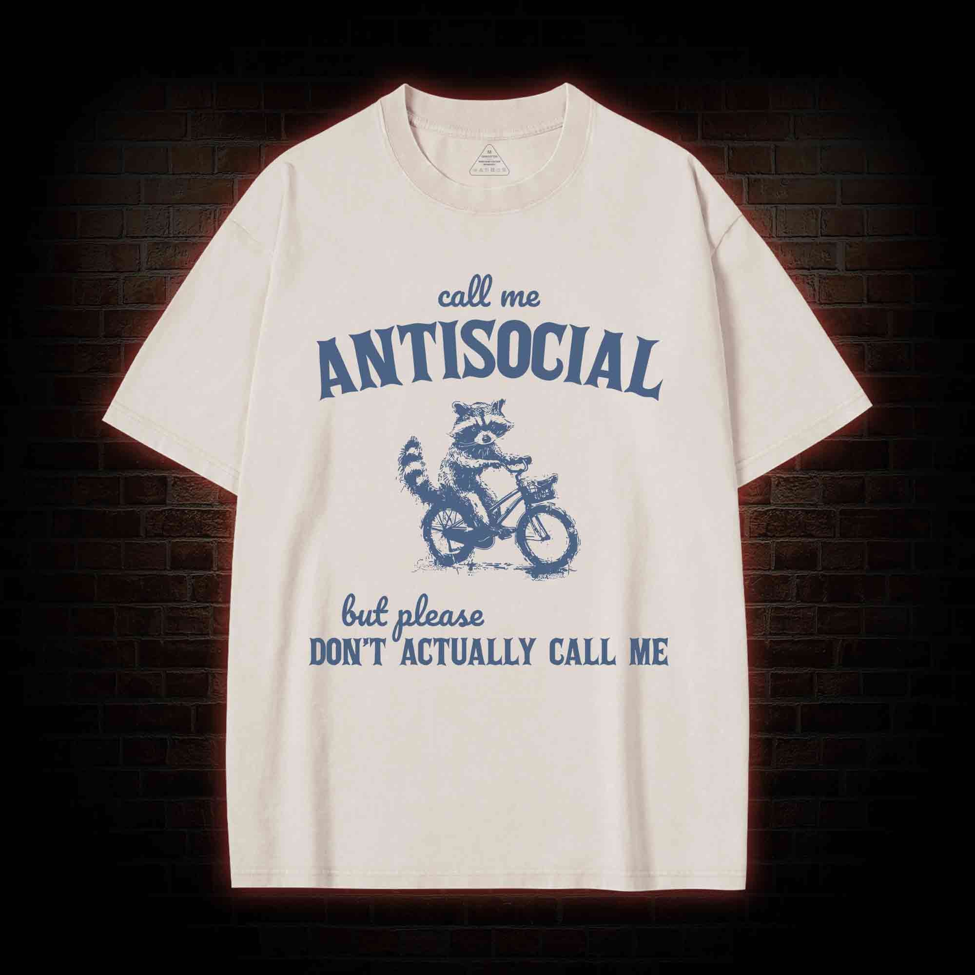 Call Me Antisocial Washed T-shirt