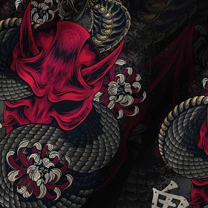 Samurai Mask Graphic Resort Set