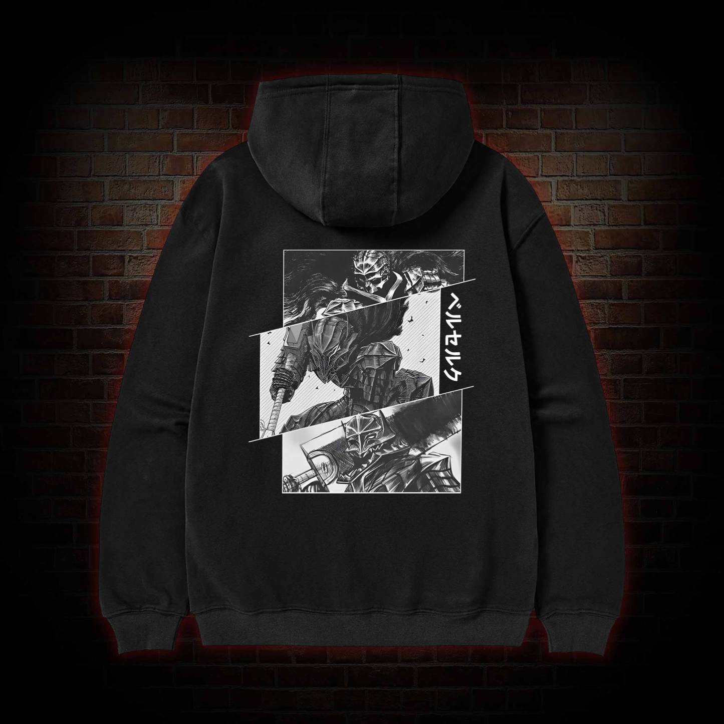 Black Swordsman Zipper Hoodie