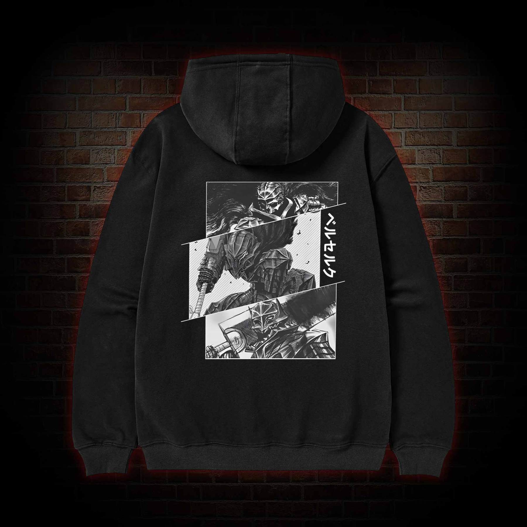 Black Swordsman Zipper Hoodie