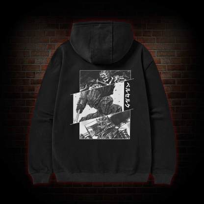 Black Swordsman Zipper Hoodie