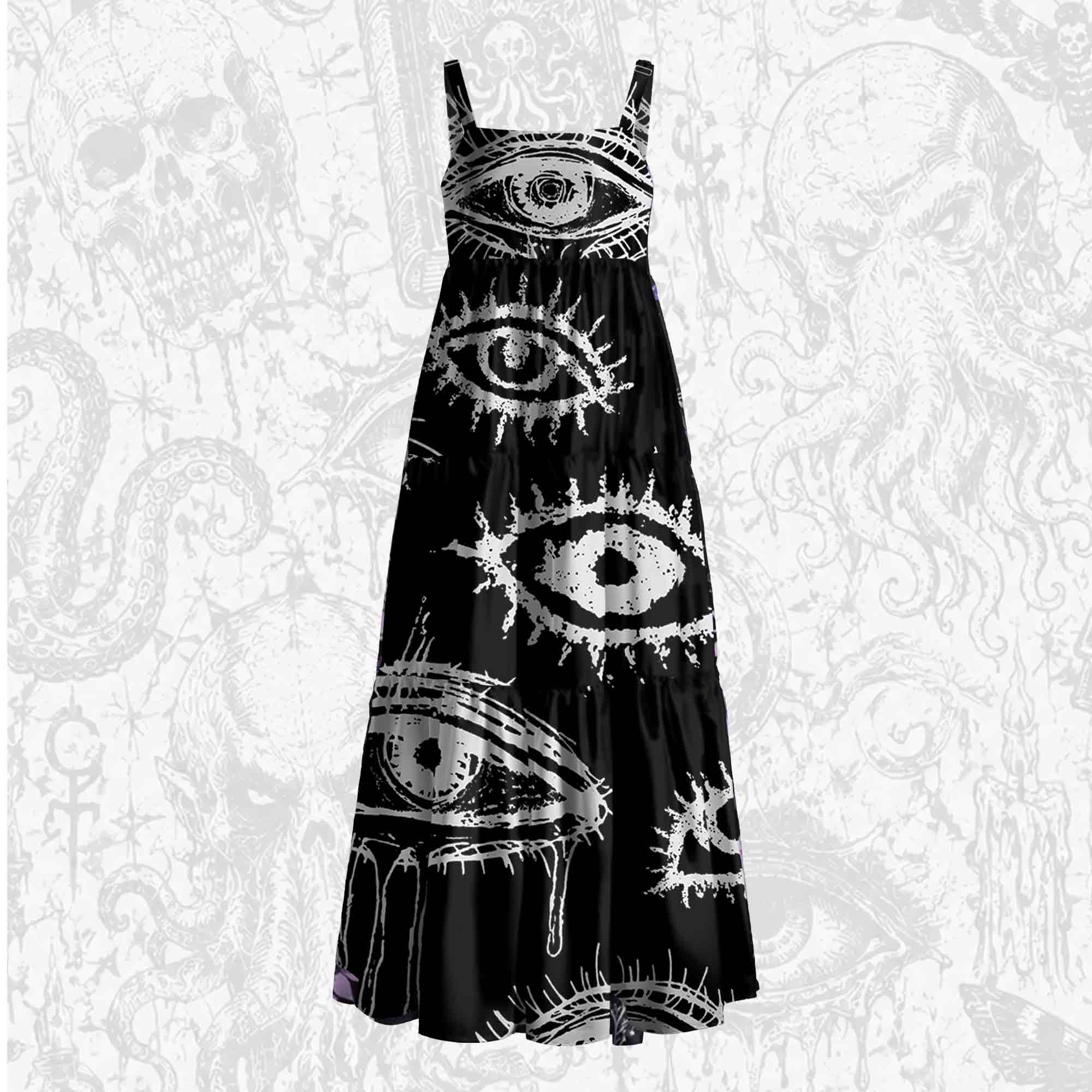 Crying Eyes Wide Straps Maxi Dress