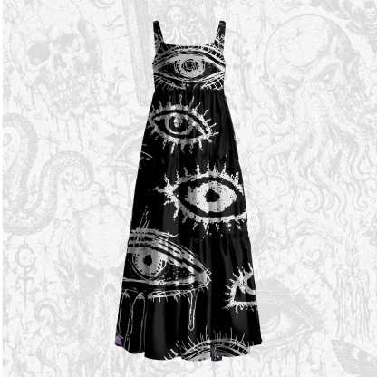 Crying Eyes Wide Straps Maxi Dress