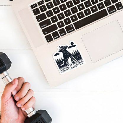 Bigfoot Sasquatch Alien UFO Loch Ness Monster Sticker