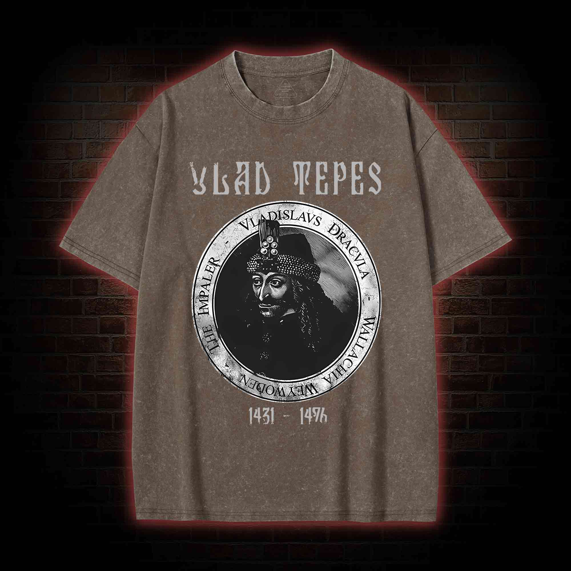 Vlad Dracula Gothic Washed T-shirt