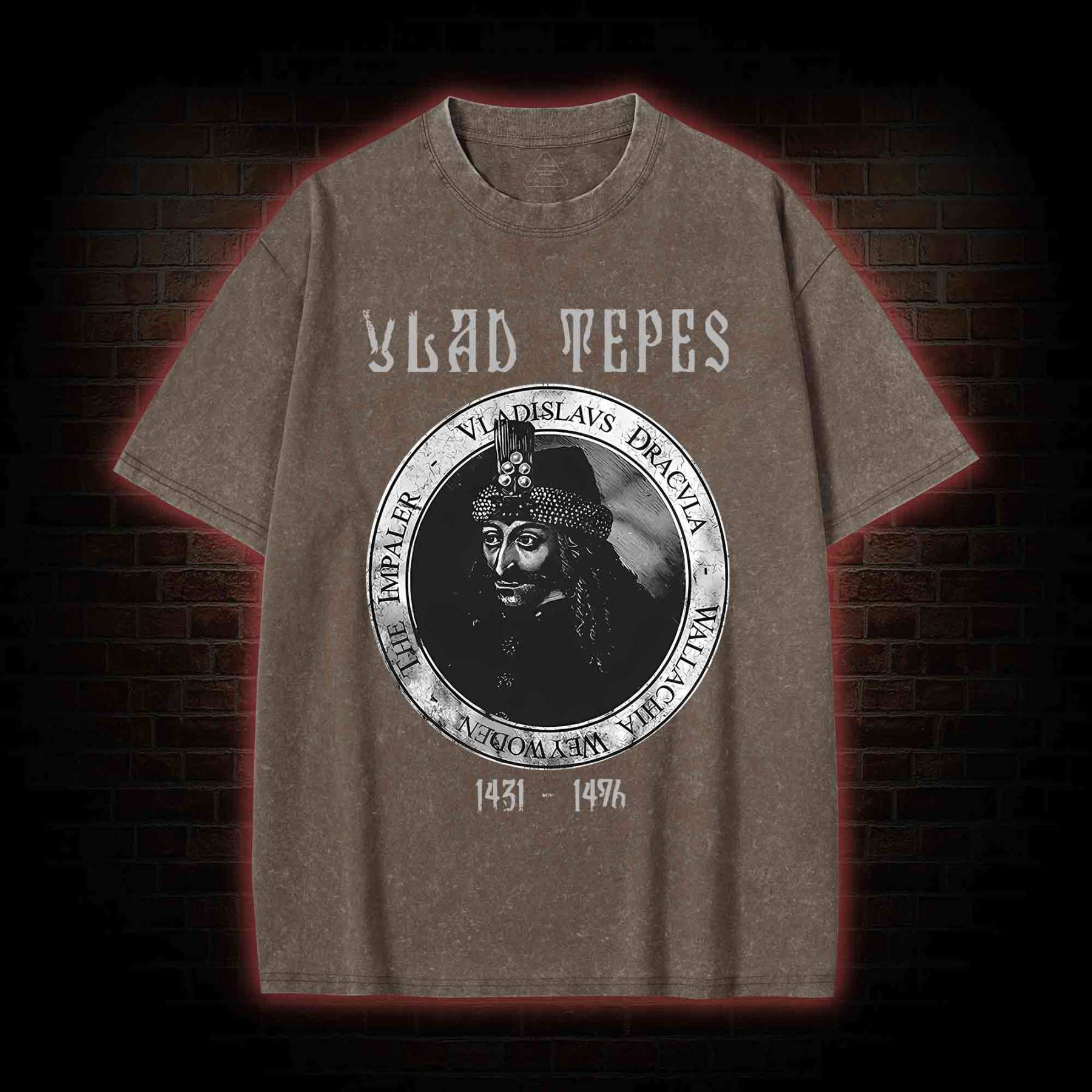 Vlad Dracula Gothic Washed T-shirt