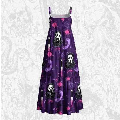 What's Your Favorite Scary Movie Wide Straps Maxi Dress