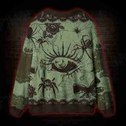 Sage Spider Lace Cardigan Sweater
