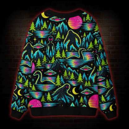 Neon Cryptid Lakes Cardigan Sweater