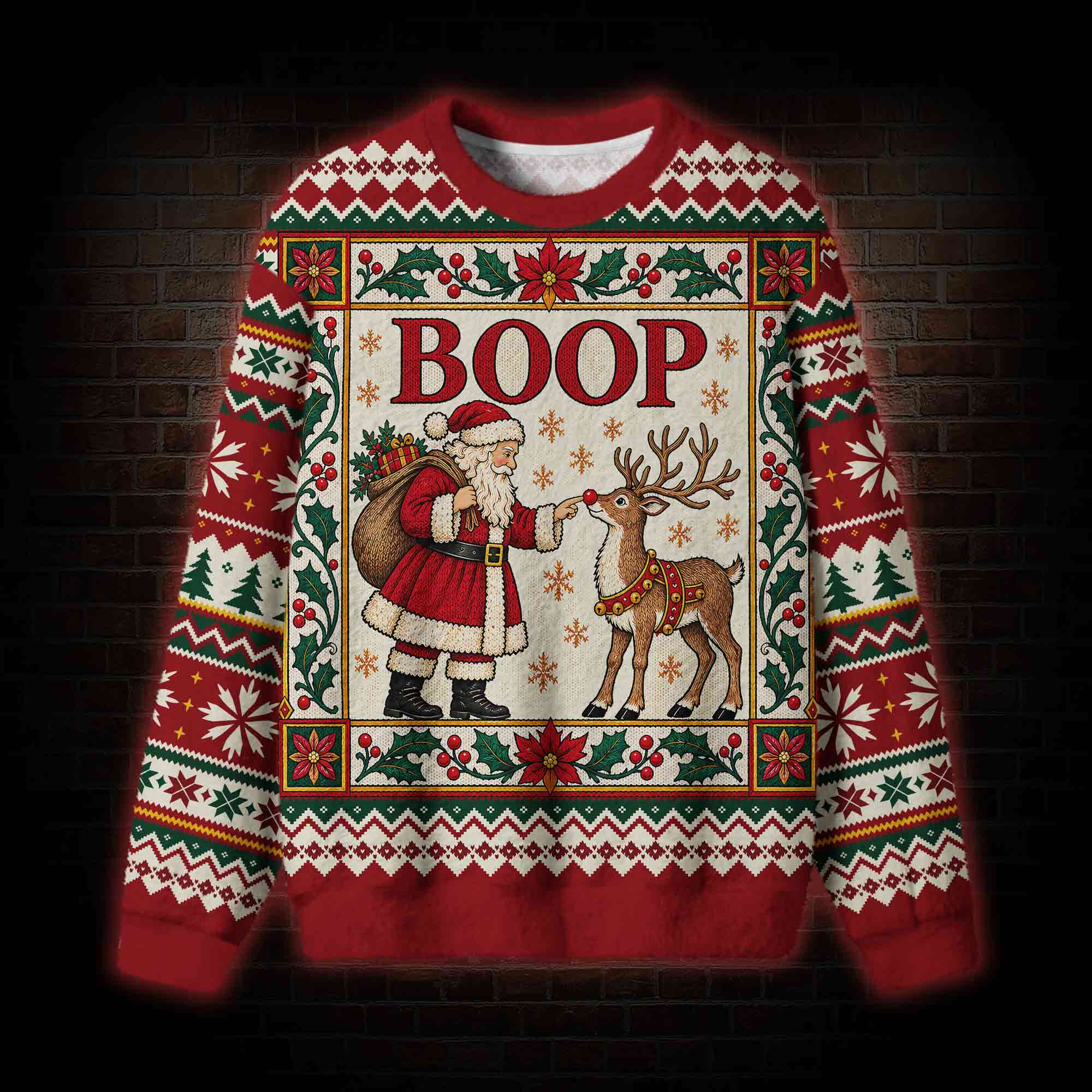 Xmas Boop Ugly Sweatshirts