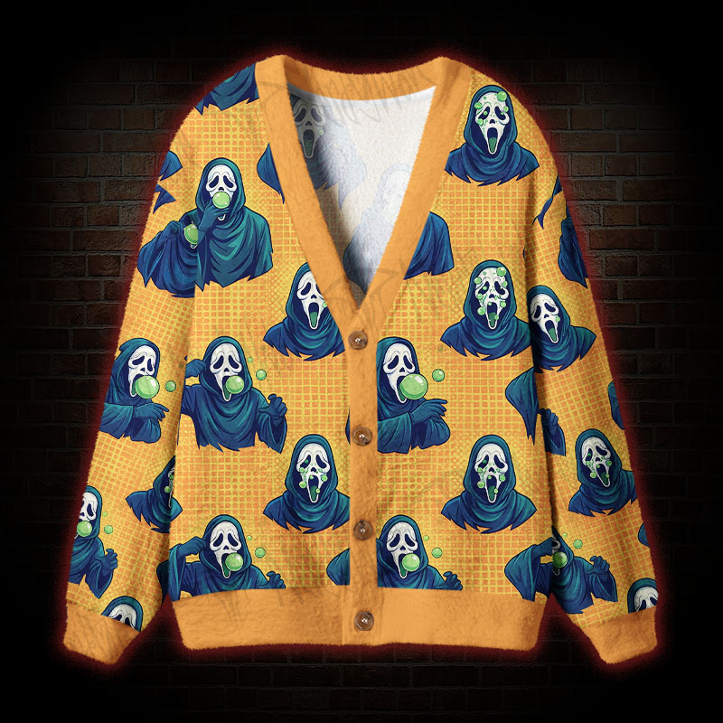 Ghostface Bubble Party Cardigan Sweater