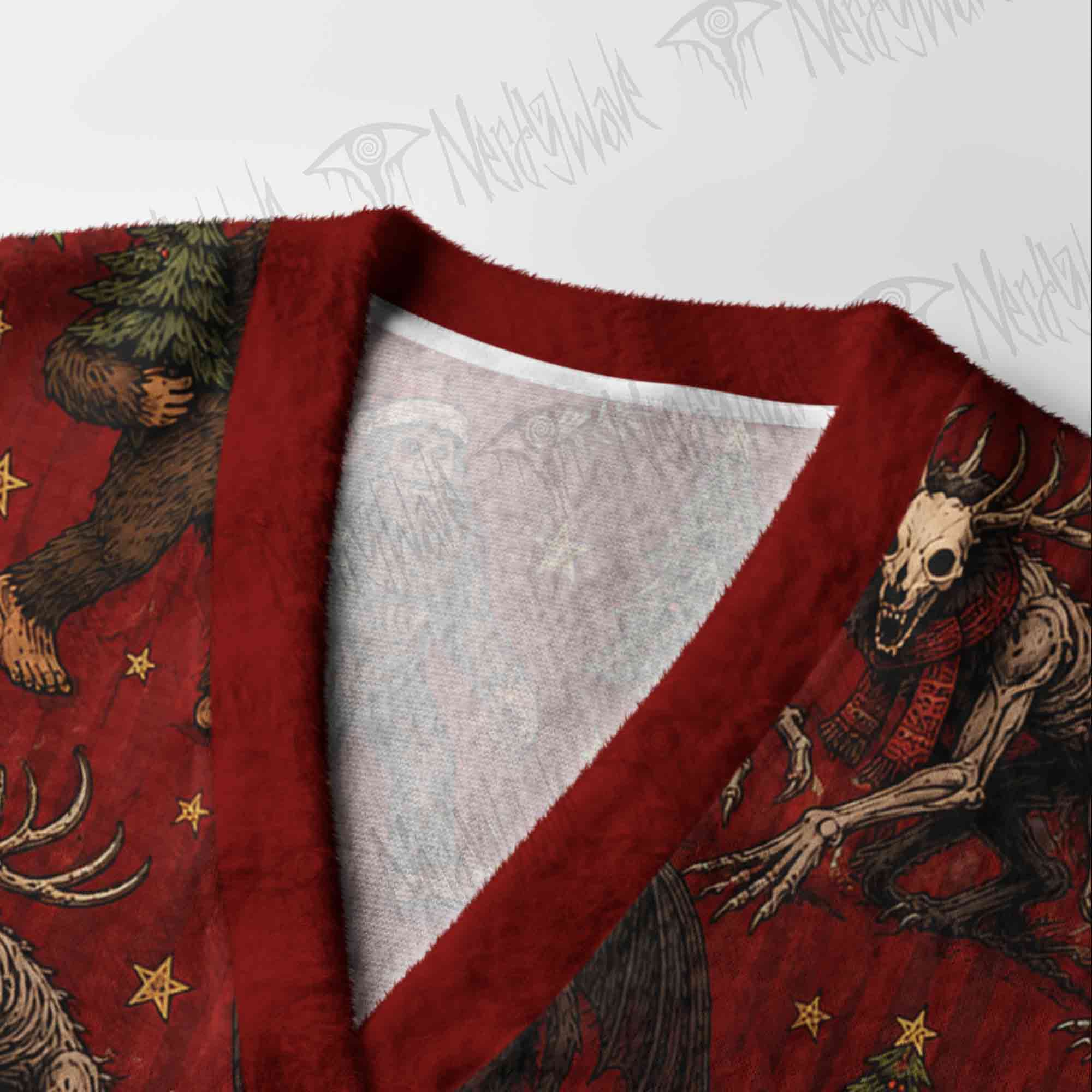 Christmas Cryptid Cardigan Sweater