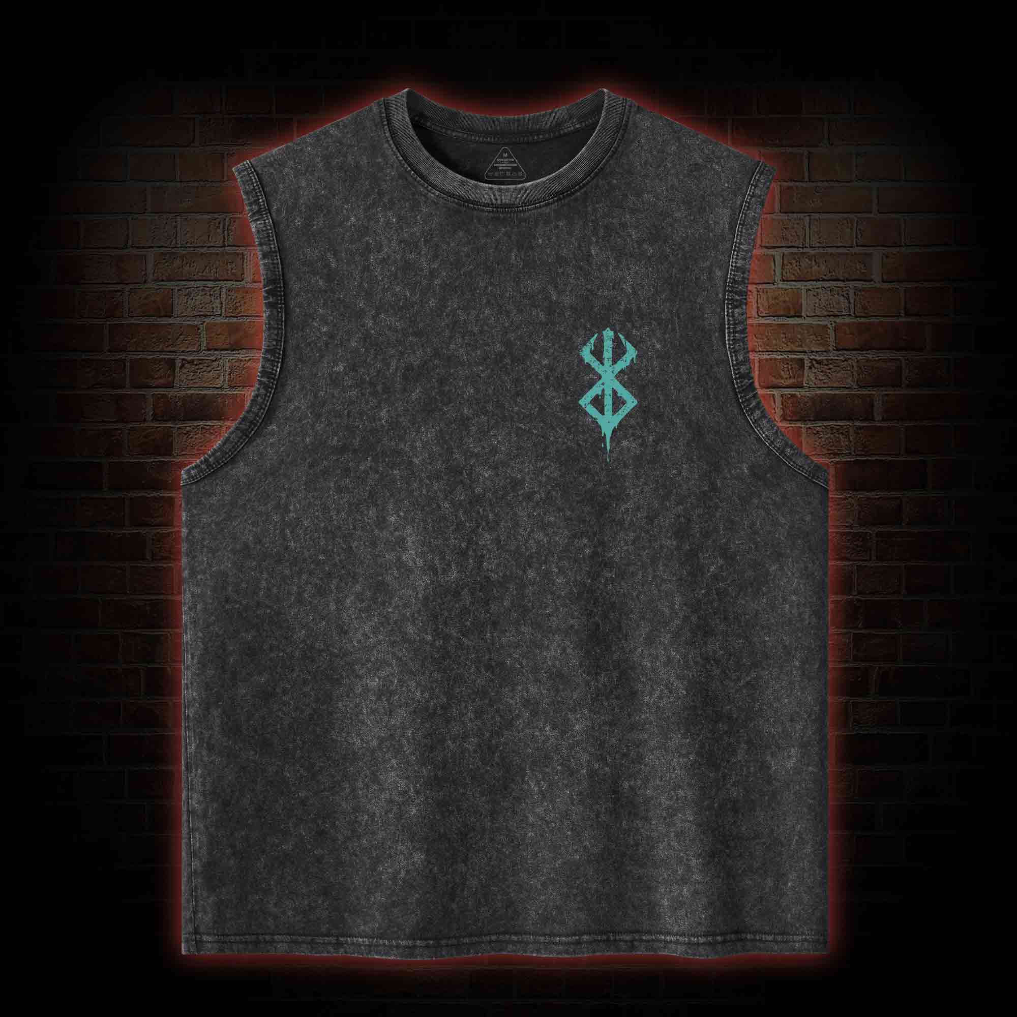 Berserk Guts Back Print Washed Tank Top