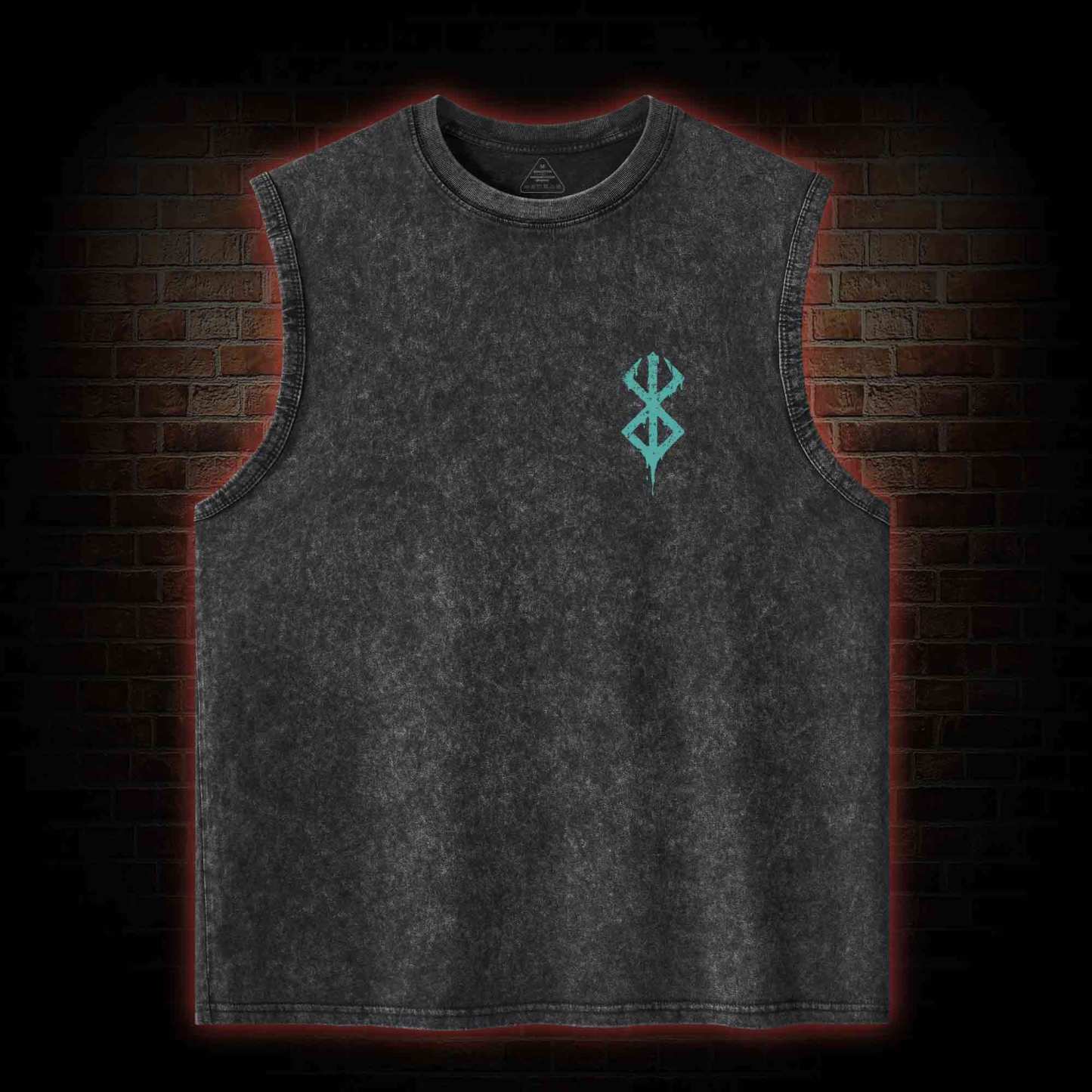 Berserk Guts Back Print Washed Tank Top