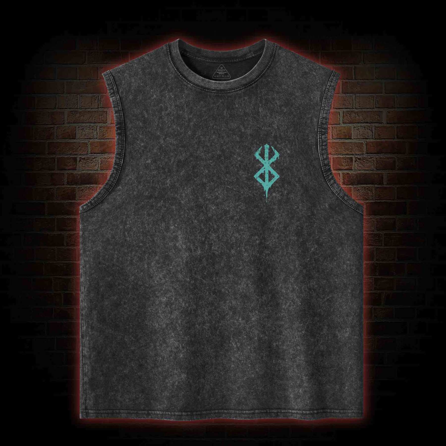 Berserk Guts Back Print Washed Tank Top