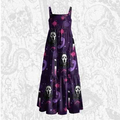 What's Your Favorite Scary Movie Wide Straps Maxi Dress
