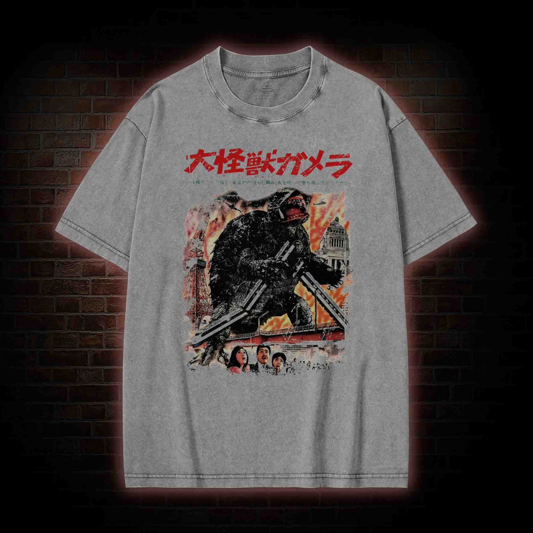 Giant Flying Turtle Washed T-shirt