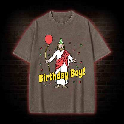 Birthday Boy Washed T-shirt