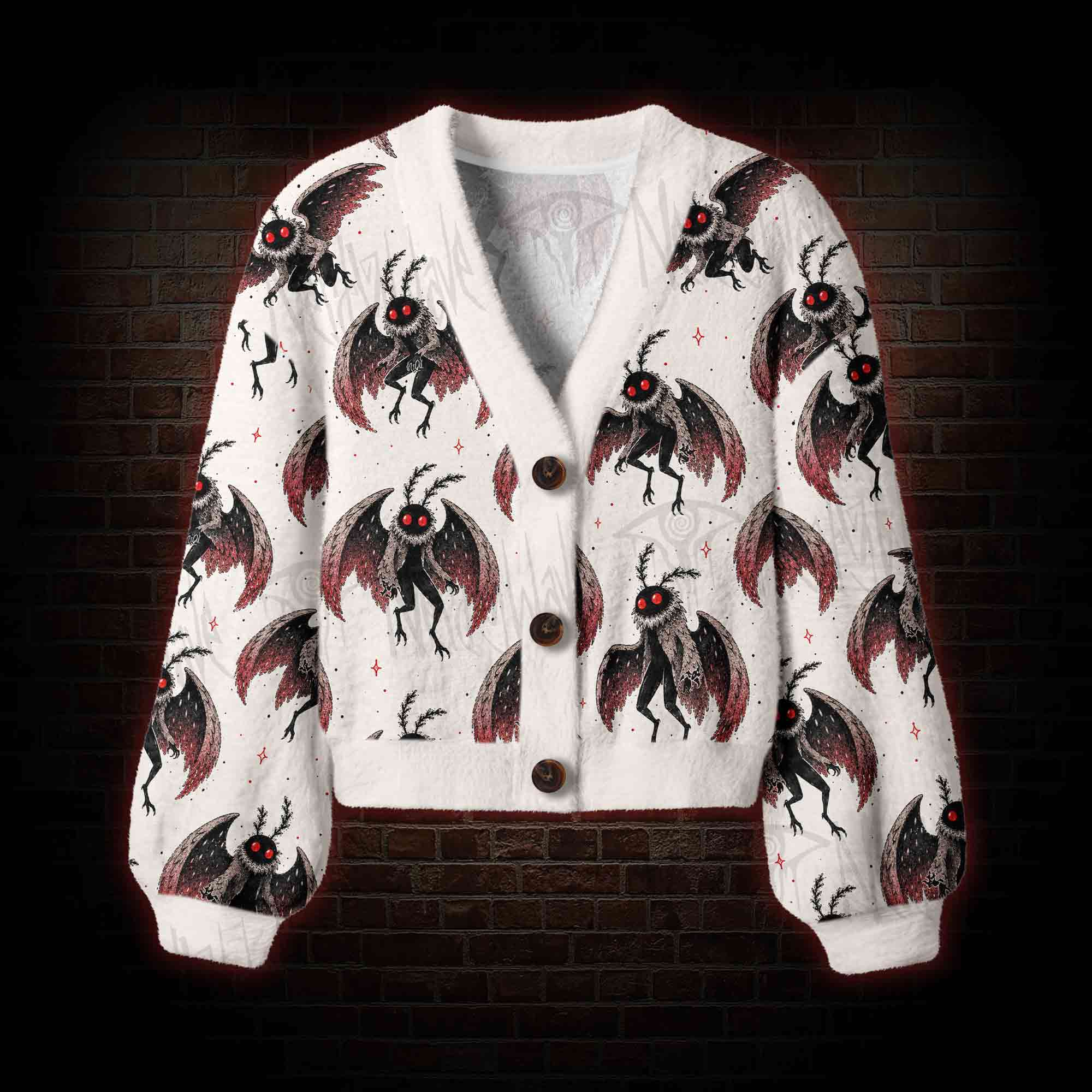 Mothman Creature Women's Cardigan Sweater