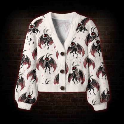 Mothman Creature Women's Cardigan Sweater