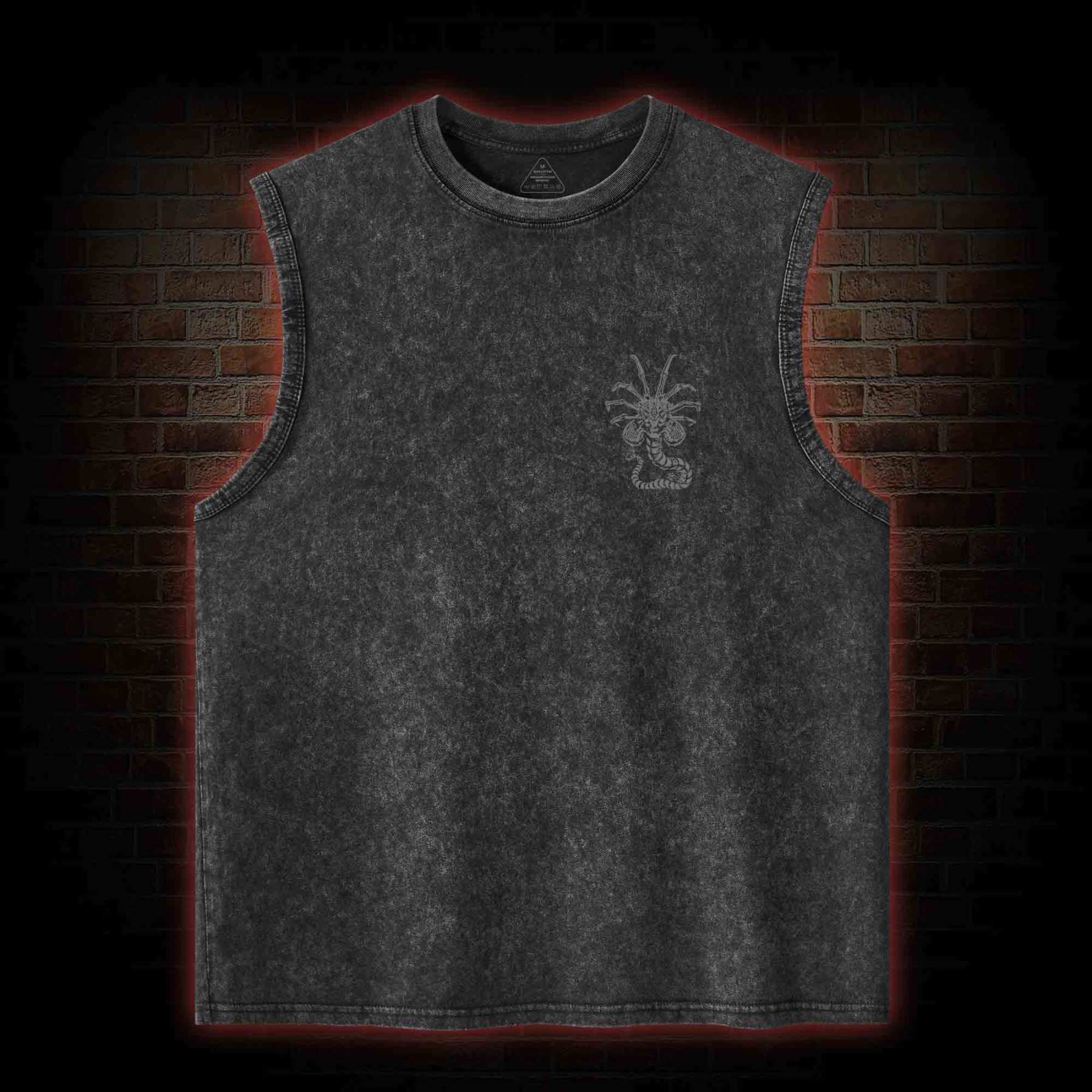 Alien Vintage Back Print Washed Tank Top