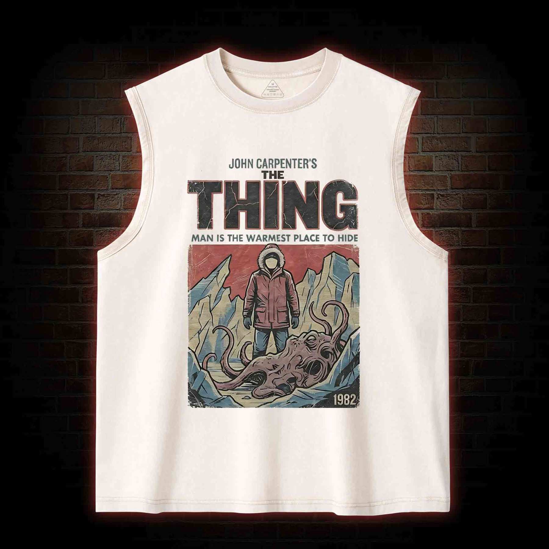 Man is the Warmest Place to Hide Washed Tank Top