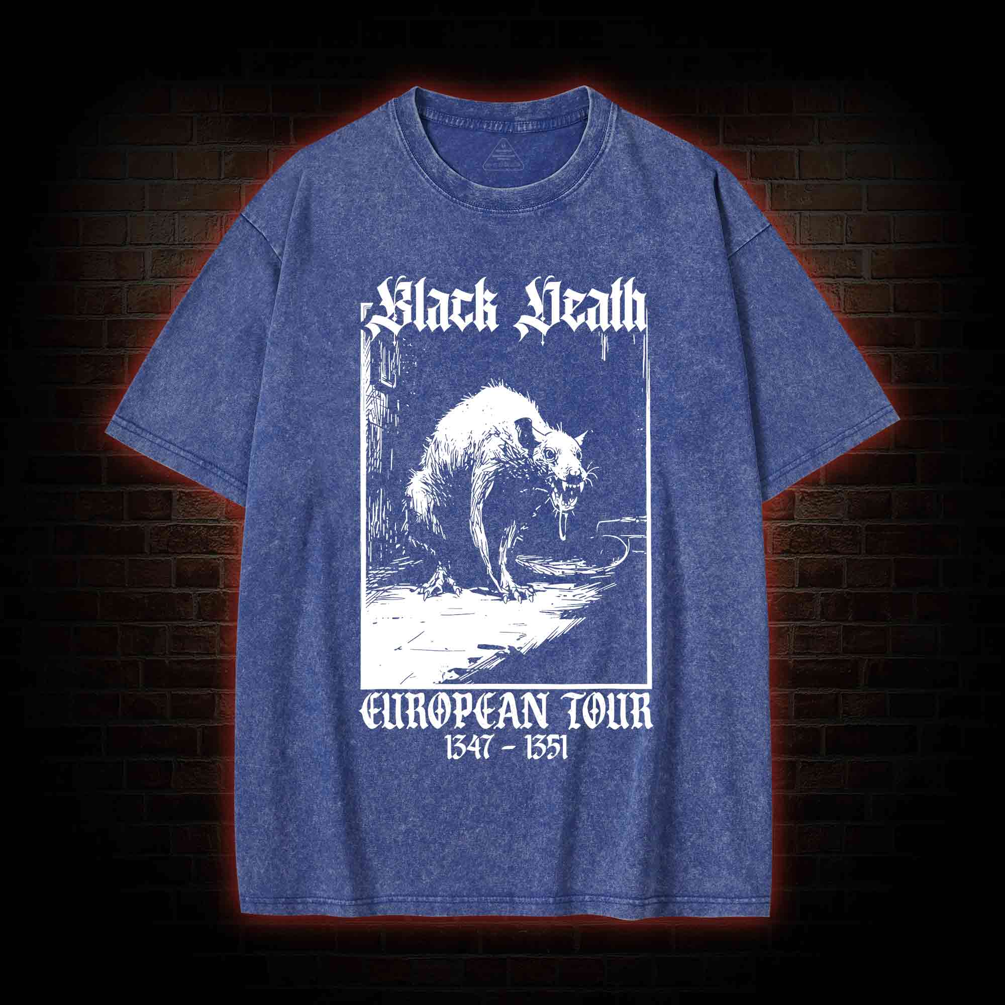 Black Death European Tour 1347-1351 Washed T-shirt