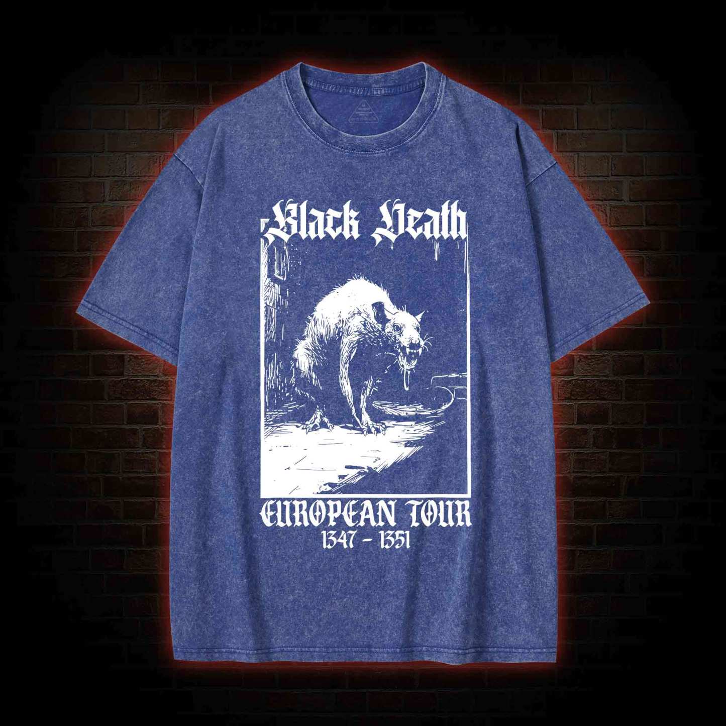 Black Death European Tour 1347-1351 Washed T-shirt