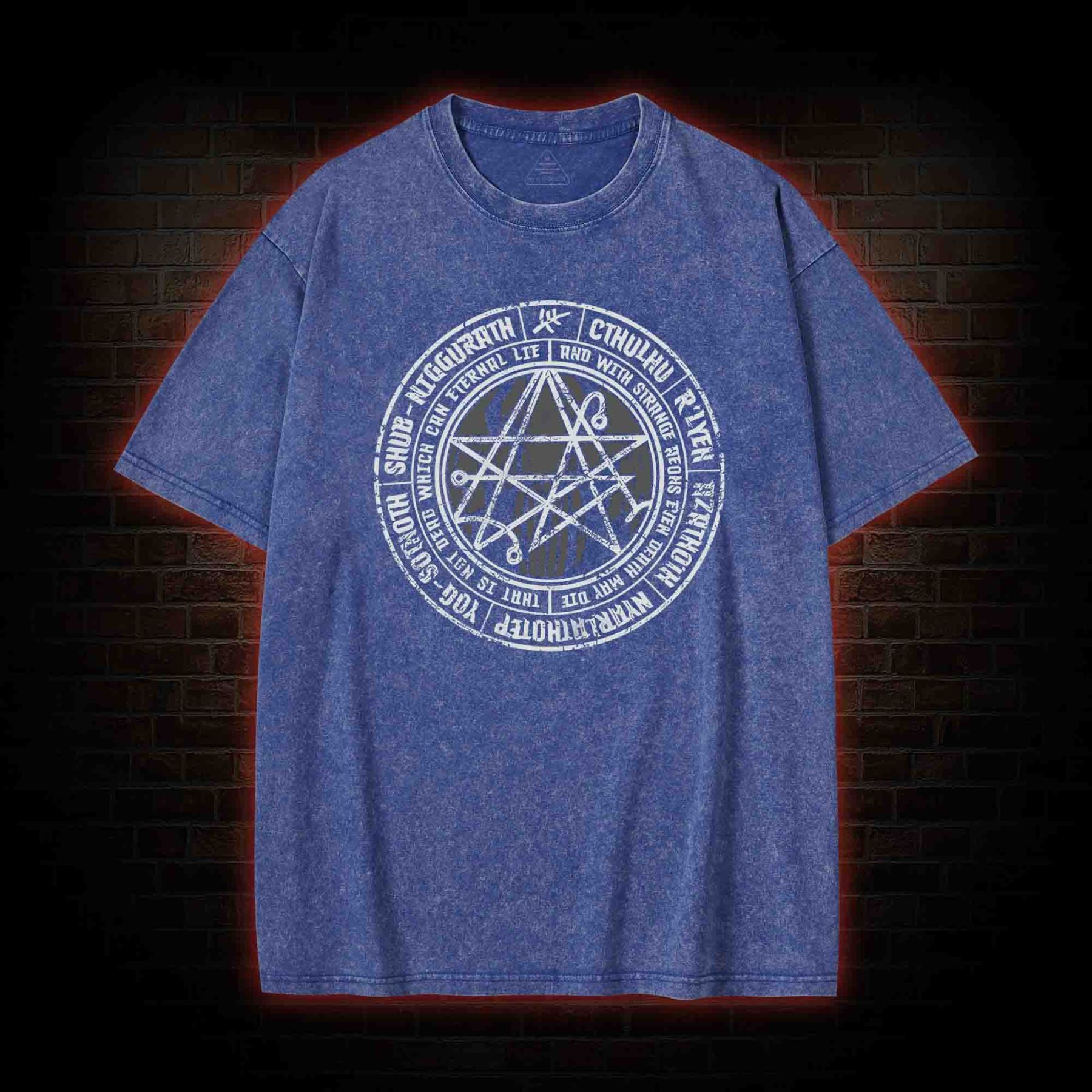 Cthulhu Gateway Sigil Washed T-shirt