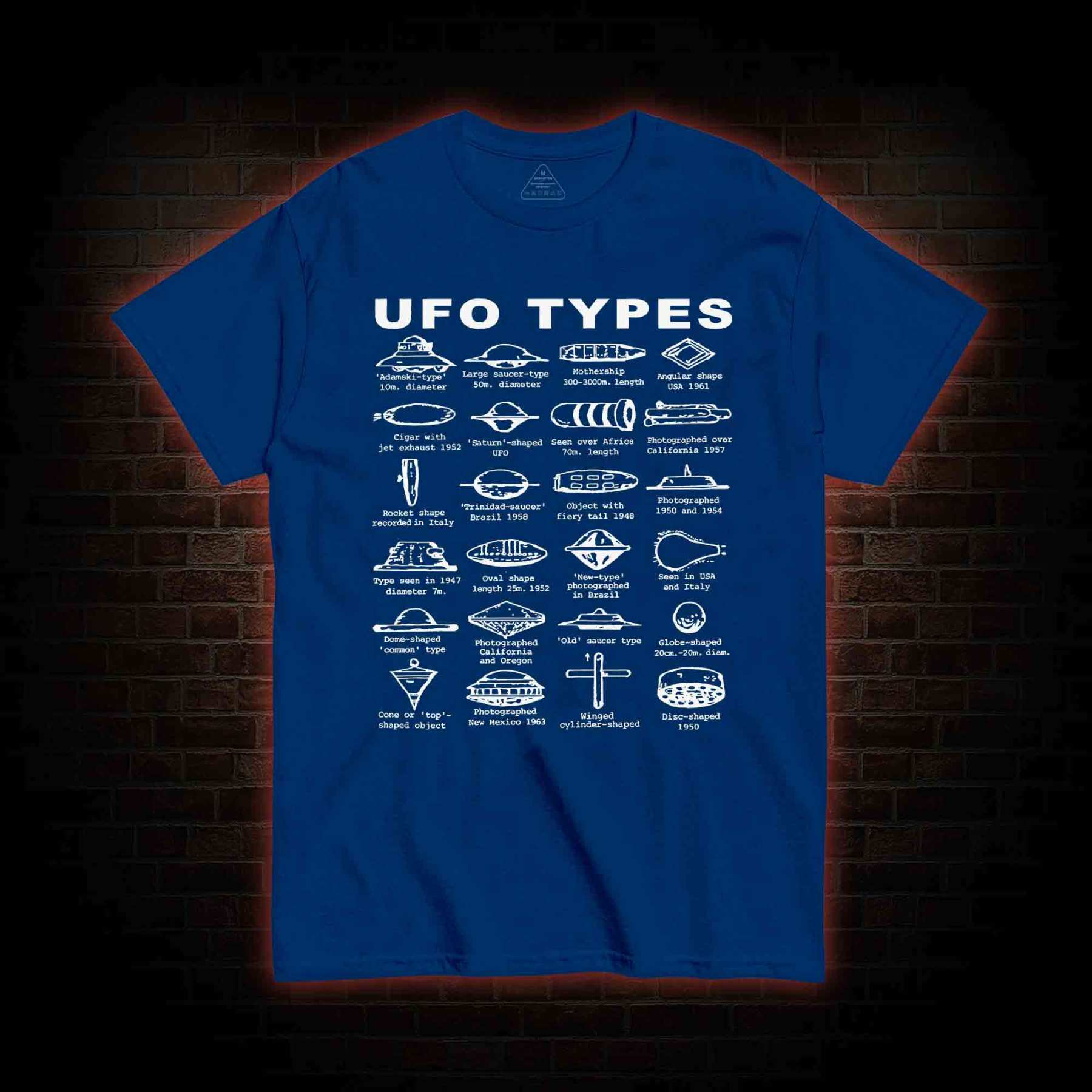 UFO Types T-shirt