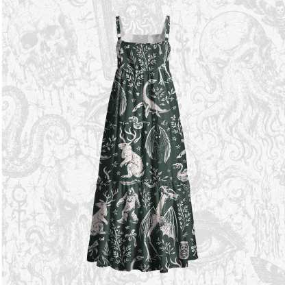 Cryptids Wide Straps Maxi Dress