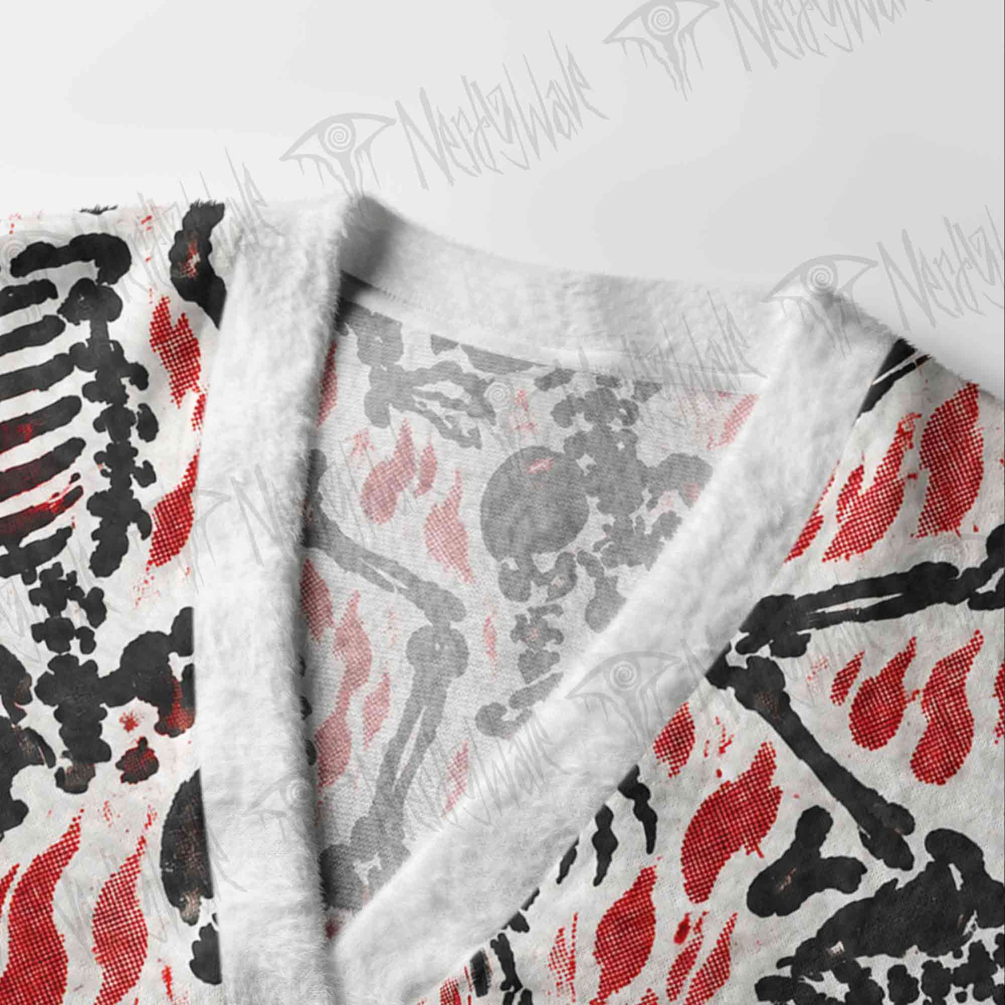 Punk Skeleton Cardigan Sweater