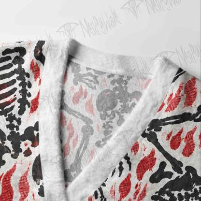 Punk Skeleton Cardigan Sweater