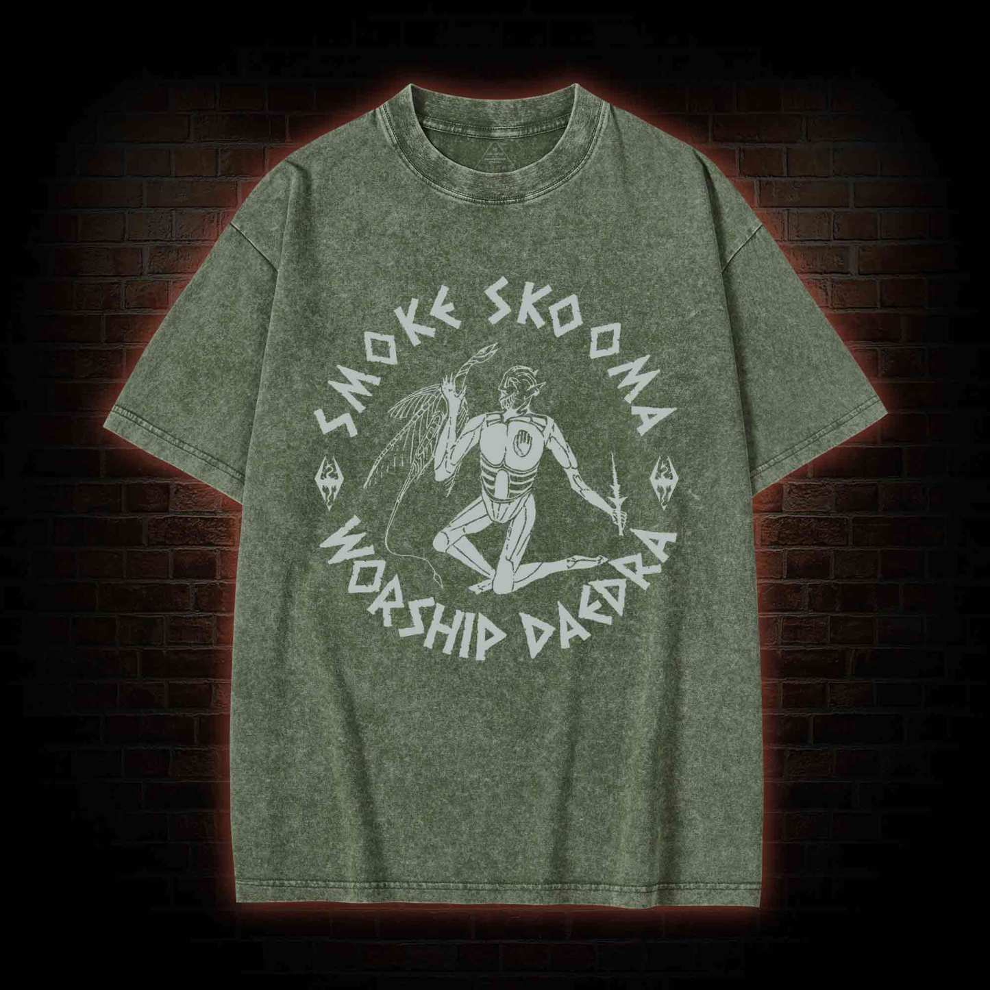 Smoke Skooma Worship Daedra Washed T-shirt