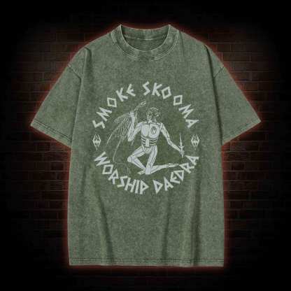 Smoke Skooma Worship Daedra Washed T-shirt