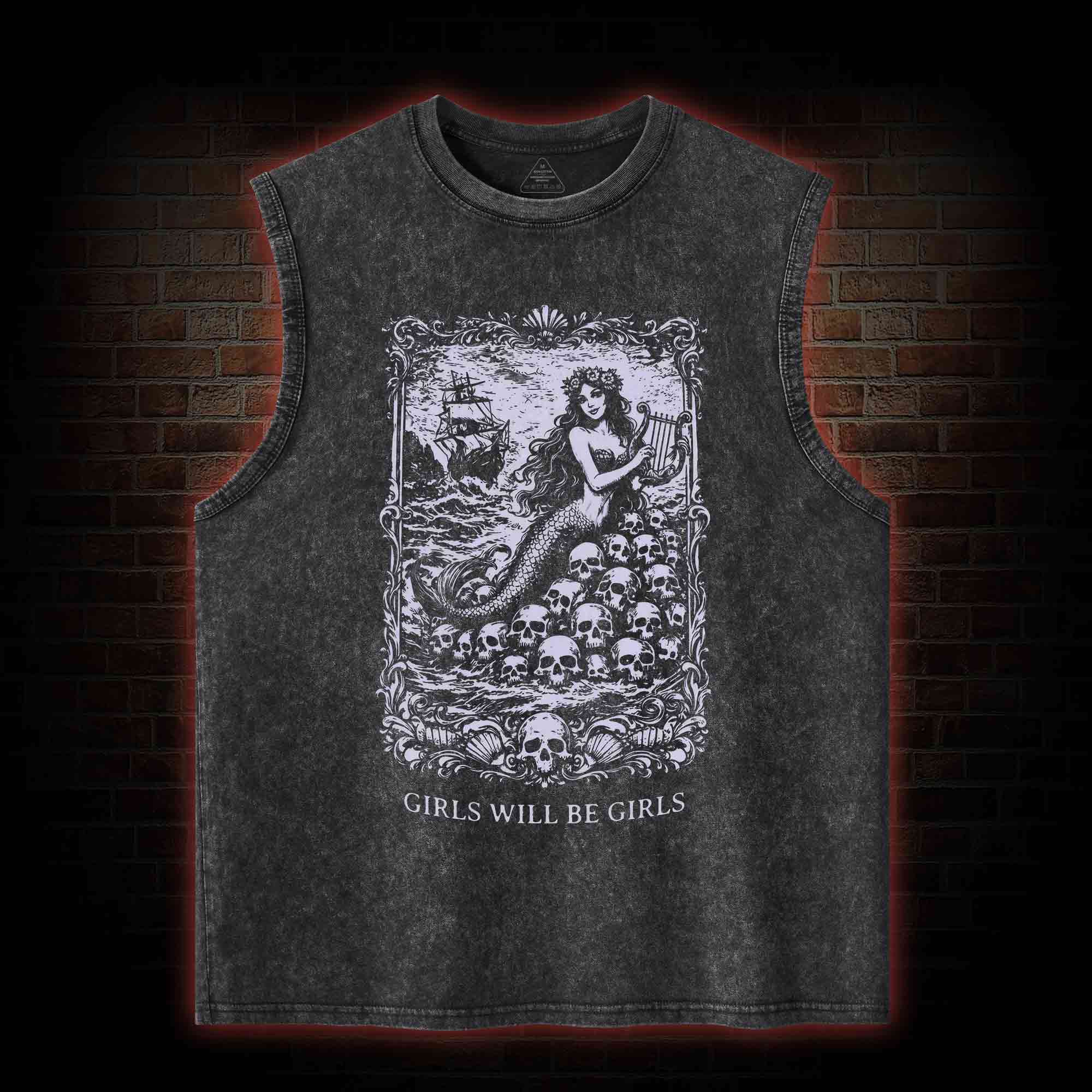 Girls will be Girls Greek mythology Washed Tank Top