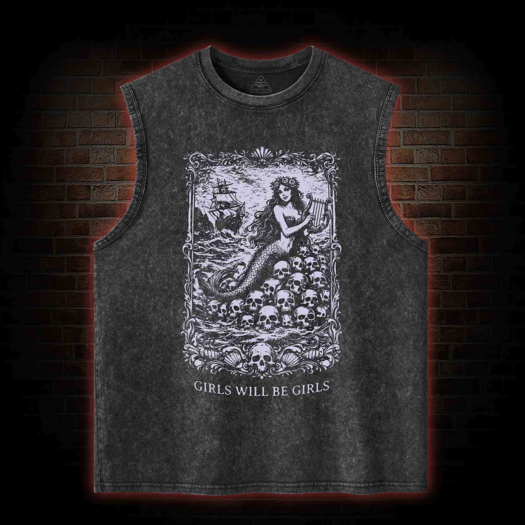 Girls will be Girls Greek mythology Washed Tank Top