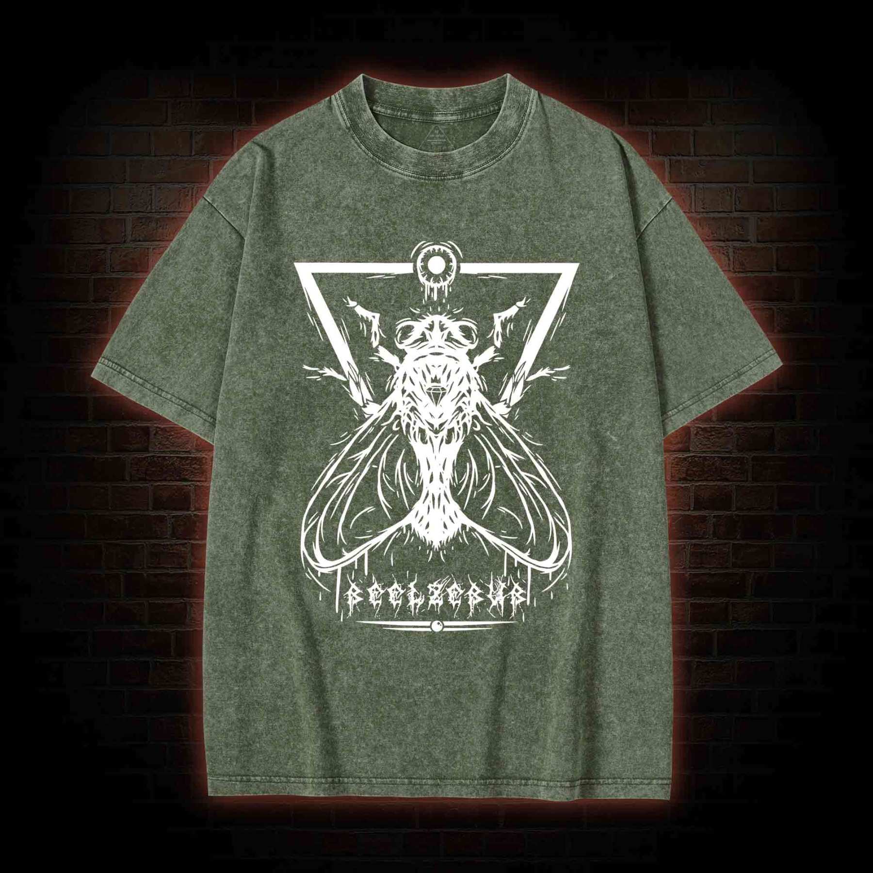 Beelzebub Fly Lord Washed T-shirt