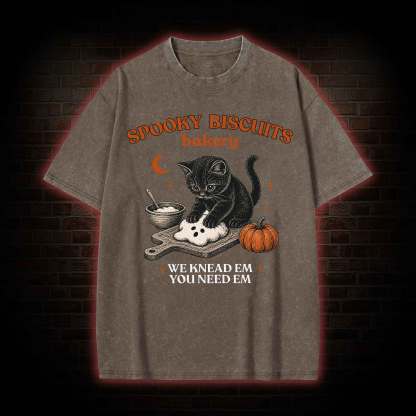 Spooky Biscuits Bakery Washed T-shirt